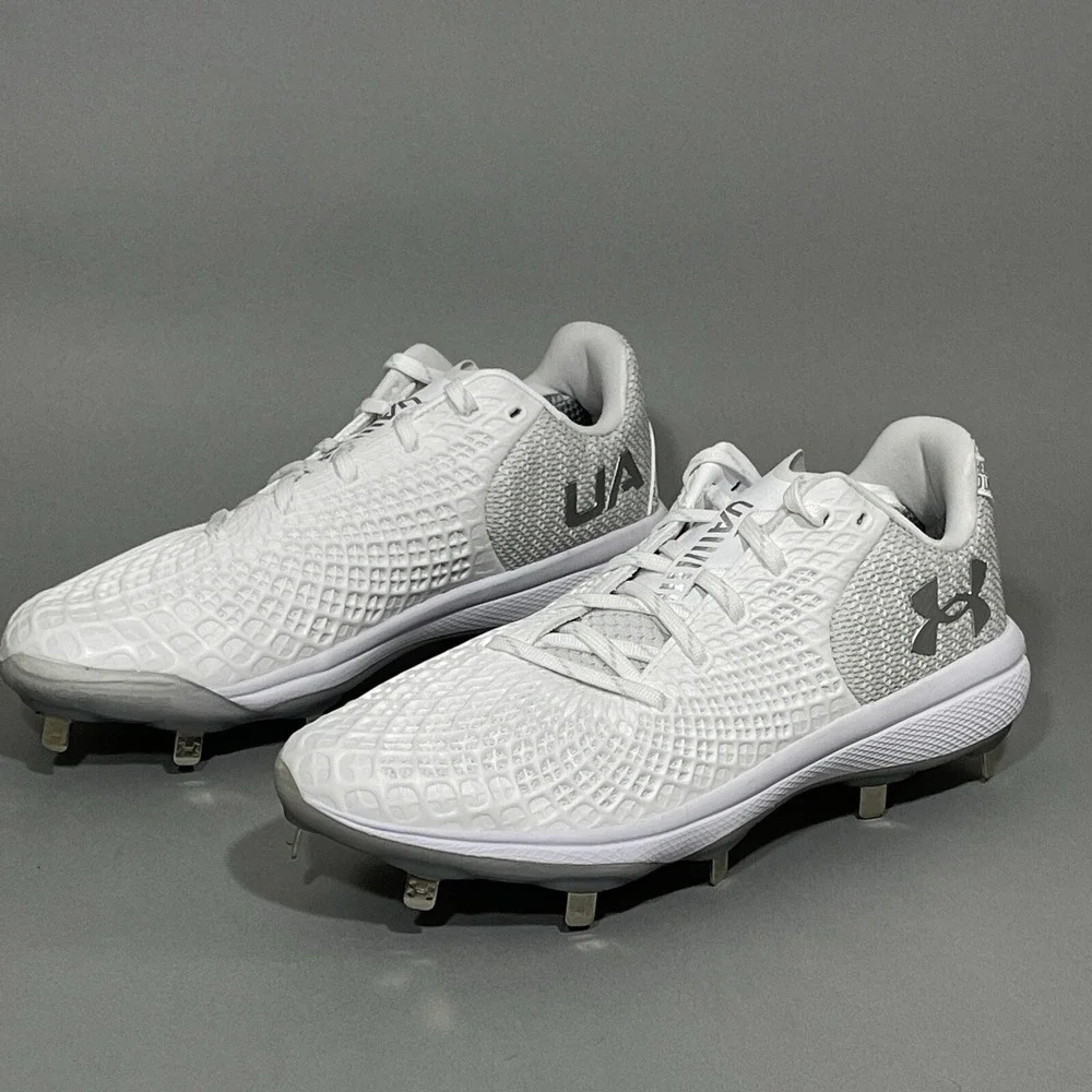 Under Armour Softball Cleats Women's 6 Metal Glyde 2.0 MT‎ White 3026601-100 USA